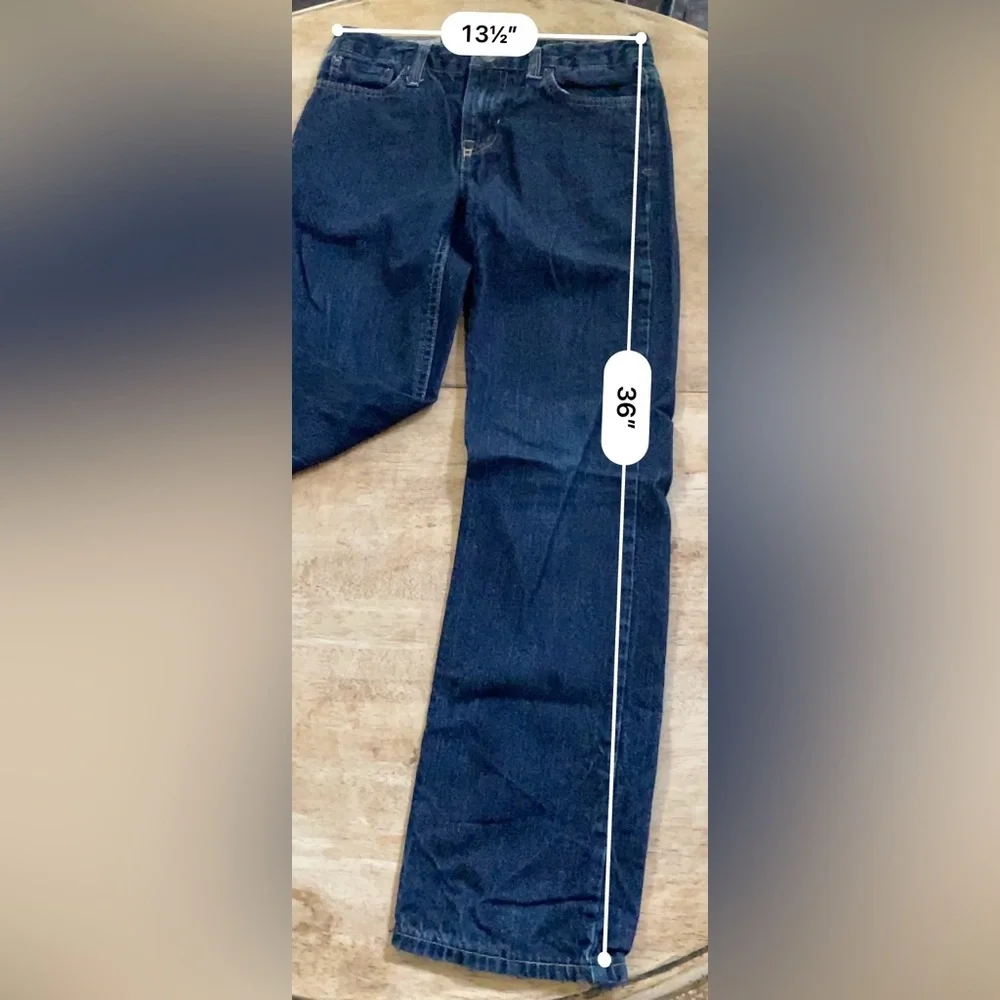 Polo Ralph Lauren Big Boys’ Sz 14 Dark Wash Authentic Dungaree Denim‎ Jeans